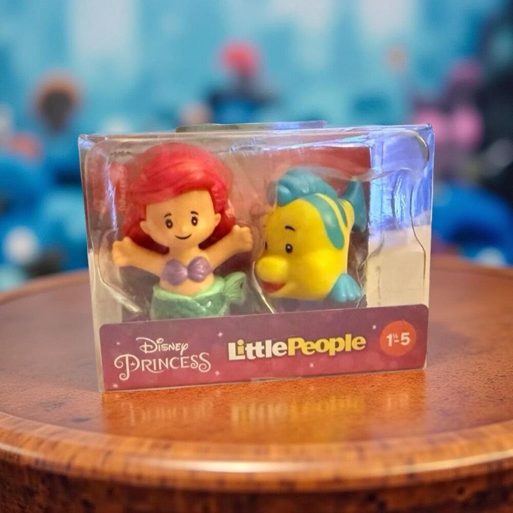 NIP 2022 Fisher Price Disney The Little Mermaid Ariel & Flounder Figures B8